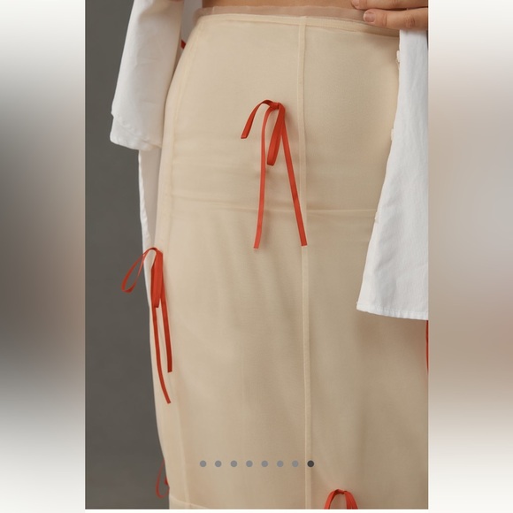 Maeve Ribbon Pencil Midi Skirt - Picture 8 of 13